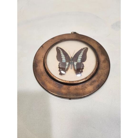 Vintage Retro Pressed Butterfly copper wall hanging piece made in Japan - Picture 1 of 6